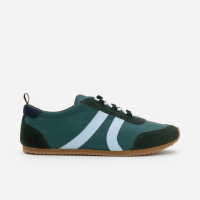 Tênis Chuteira Sneakerina com Recortes Contrastantes Verde