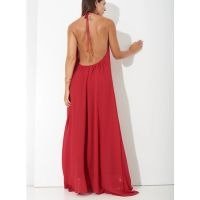 Vestido Vermelho Super decote Costas