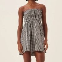 Vestido Curto Sasha Vichy P&B