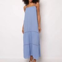 Vestido Feminino Longo Berry & Co. com Alcinha Azul