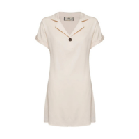 VESTIDO CURTO EM VISCOLINHO VISTA COM BOTÃO