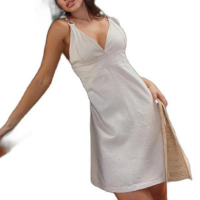 VESTIDO LINHO FEMININO CURTO 24904 GG LINHO UNICA - Branco