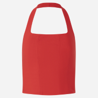 Blusa Cropped em Bengaline Frente Única Vermelho