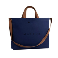 Bolsa Ombro Bolsa De Mão Bolsa De Lona Cargo Academia Praia Azul marca Makt