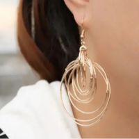 Brinco Argola Grande Maxi Festa Dourado Femininos Delicado - anjo da mamãe