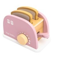 Brinquedo De Madeira Kit Torradeira Rosa Büp Baby