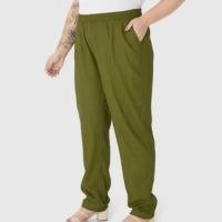 Calça Feminina Plus Size Jogger Bolso Faca Em Viscose Sarjada