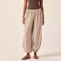 Calça Betina Tricoline Vichy Cinza