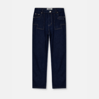 Calça reta jeans lavagem escura