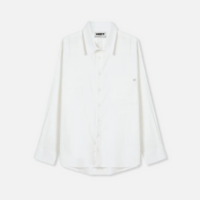 Camisa manga longa de linho com viscose off white