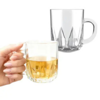 Caneca Em Vidro 235ml - XIVI023 - RISCO - P20-17 - PIRAMIDES - CASAMBIENTE