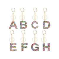 Chaveiro Personalizados 26 Letras Pendente Para Mulheres Resina Chaveiros M