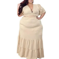 Conjunto Cropped e Saia Longa Tecido em Duna 4 ª Geração - Reyn Store