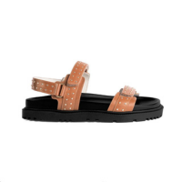 Flat Megan Studded Camelo