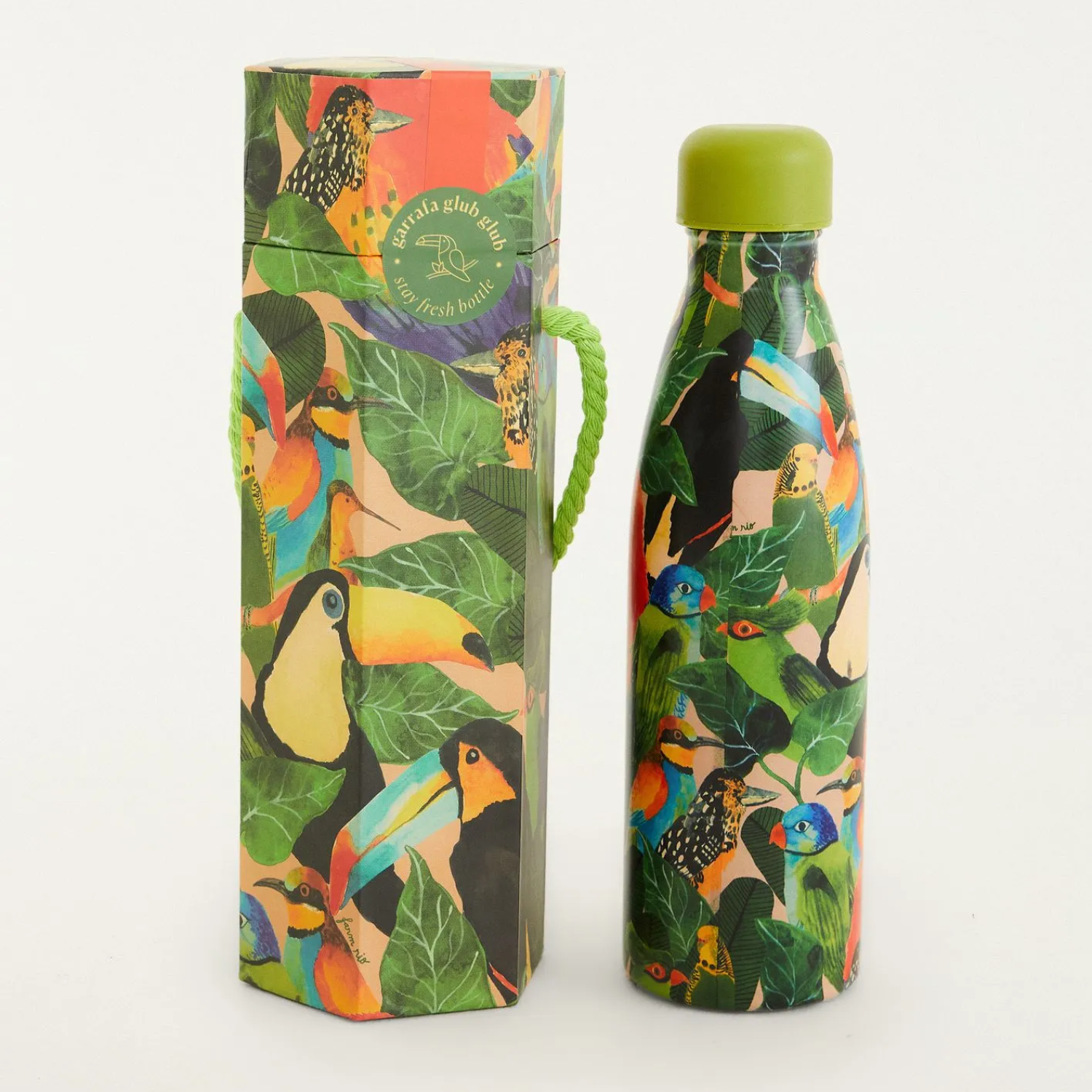 Garrafinha Glub Bird Leaves