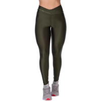 Legging Fitness Cós Alto Transpassado – Elegância e Conforto em Alta - Verd