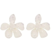 Maxi Brinco Flor Grande Acrílica Super Leve