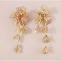 Maxi Brinco Flor Princesa Kate Elegante Festa