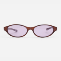 Óculos côncavo marrom com lente roxa