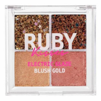 Paleta de Sombras Ruby Kisses - Glitter Electric Glaze 5,6g Blush Gold