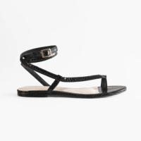 Rasteira Cassis Shiny Black