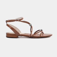 Rasteira Gaia Shiny Camelo