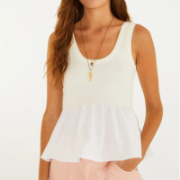 Regata Rib Com Tecido