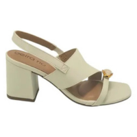 Sandália Feminina Beira Rio Salto Grosso Calce Fácil Original Lançamento