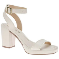 Sandália Feminina Meia Pata Salto Bloco Grosso Alto Gáspea - LAZZLU