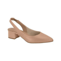 Scarpin Feminino Beira Rio Slingback Salto Grosso Baixo Moda