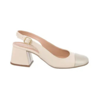 Scarpin Sapato Slingback Feminino Salto Grosso Bico Quadrado - Stessy Shoes
