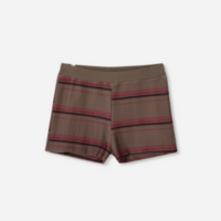 Short curto de malha listrado horizontal