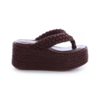 Tamanco Cordas Plataforma de Dedo Kelly Marrom - Damannu Shoes