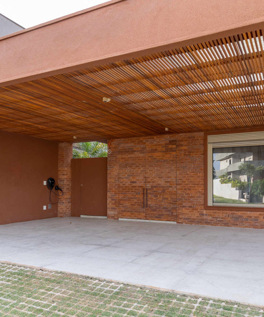 Aplicações modernas de tijolinho aparente.