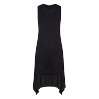 VESTIDO CURTO SEM MANGA BARRA EM CETIM