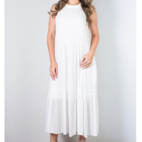 Vestido feminino midi decote halter 70968 - Off White