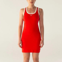 Vestido Fila Rib Feminino - Vermelho Claro