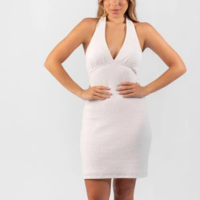 VESTIDO FRENTE UNICA TRICOT. RIU KIU - Branco
