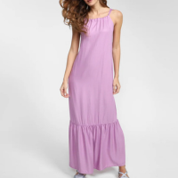Vestido Longo Mercatto Frente Única - Lilás