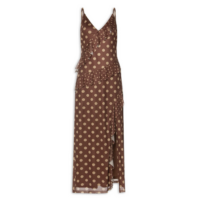 Vestido Midi Poá Marrom Market 33