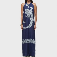 Vestido transpasse ocean blue OSKLEN - Azul