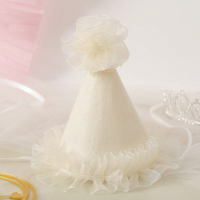 1 Peça Chapéu Floral Bege para Crianças, Acessório de Fantasia para Festa d