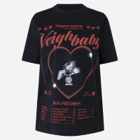 Camiseta em Algodão com Estampa Veigh Baby Preto