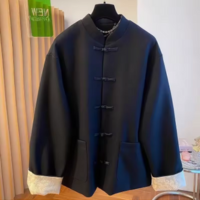 2025 novo clássico unisex blazer casaco high-end bonito preto estilo chinês