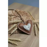 Bag Charm de Coração em Couro e Pelo Chaveiro de Coração – Estilo BohoCount