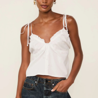 Bata De Algodão Top Triangulo Branca