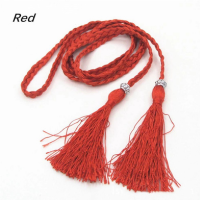 BEAU Cinto Tecido Tassel Vestido De Corda Auto-Amarrado Mulheres Trançado