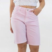 Bermuda Jorts Feminina Sarja Cintura Alta Candy Colors Anticorpus - Rosa Cl