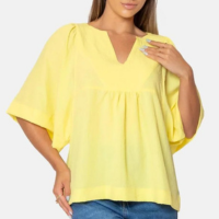 Blusa Bata Estilo Boho - Amarelo