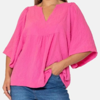 Blusa Bata Estilo Boho - Pink
